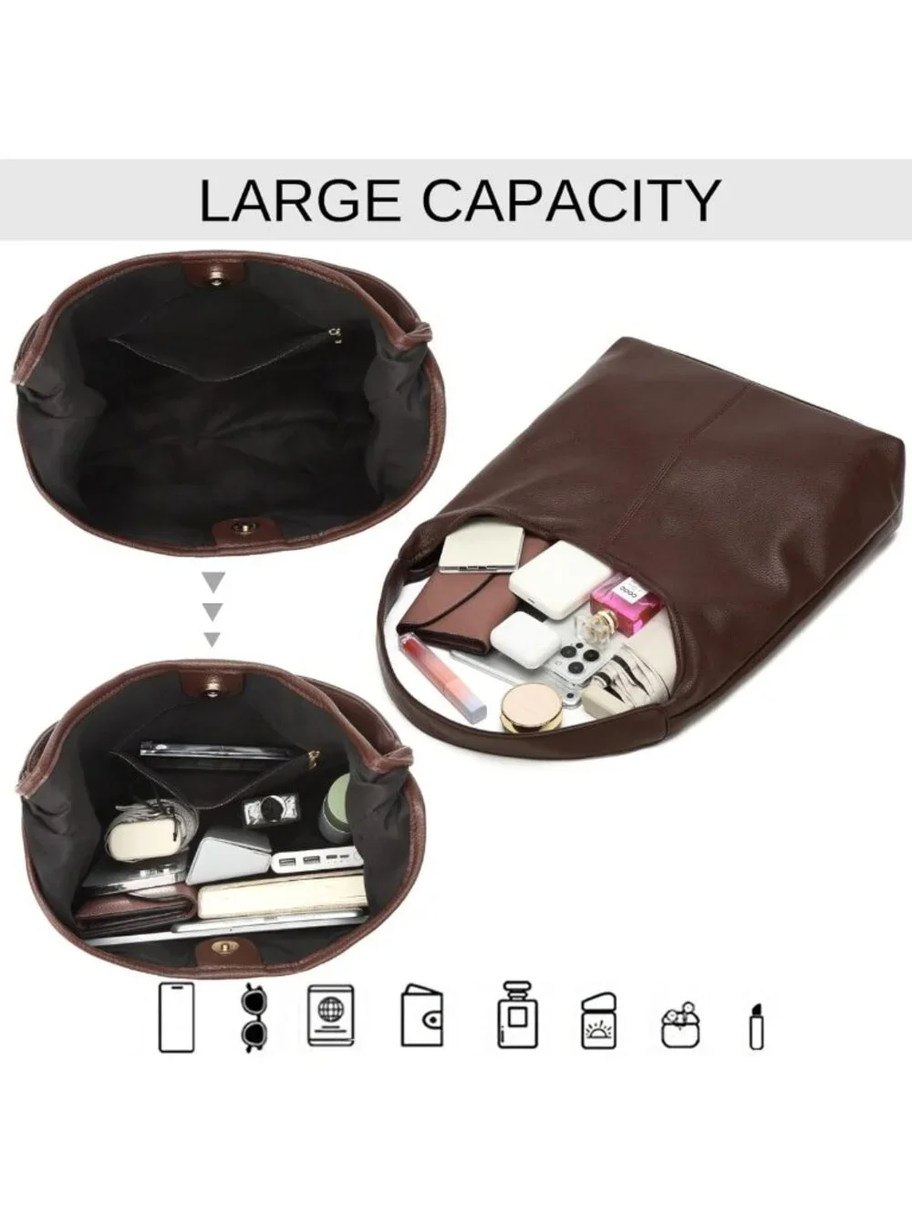 Soft Slouchy Hobo Bag for Women | Stylish PU Leather Tote for Work & Travel